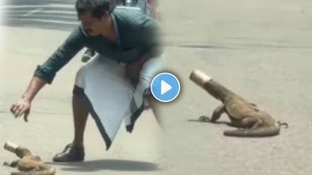 man help ghorpad who trapped in a glass