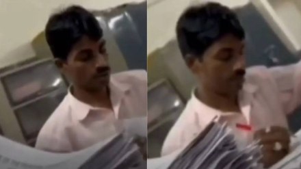 peon checking exam papers