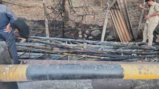 8 power lines destroyed in garbage fire