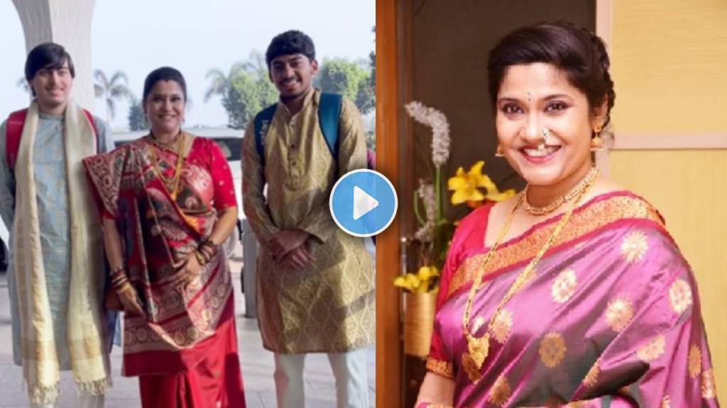 actress renuka shahane spotted with two sons whats their name
