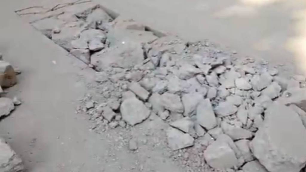 concrete road repairs in Borivali area