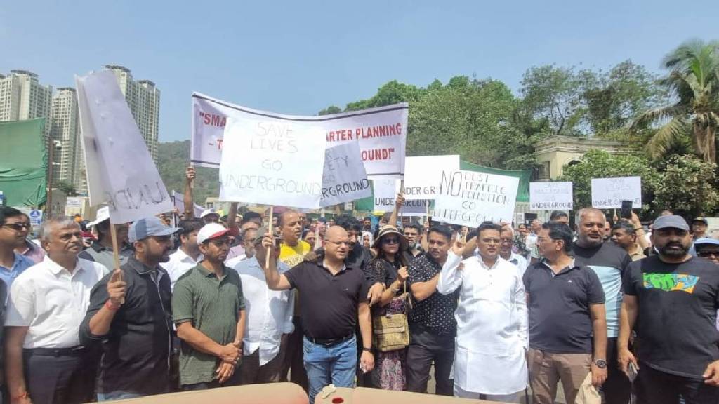 Citizens protest against Thane Borivali tunnel road