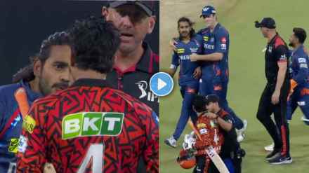 Abhishek Sharma Digvesh Rathi Fight Abhishek Got Angry on Notebook Celebration in LSG vs SRH Watch Video IPL 2025