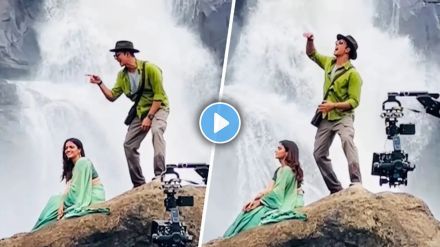 akshay kumar shares bts video with wamiqa gabbi of upcoming film bhooth bangla