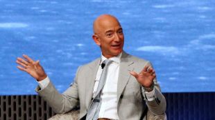 Jeff Bezos speaking at an event
