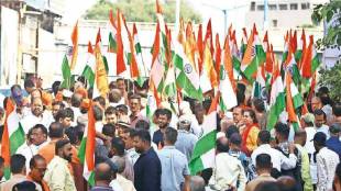 Congress took out a Tiranga Yatra in Kolhapur on Saturday in an enthusiastic atmosphere