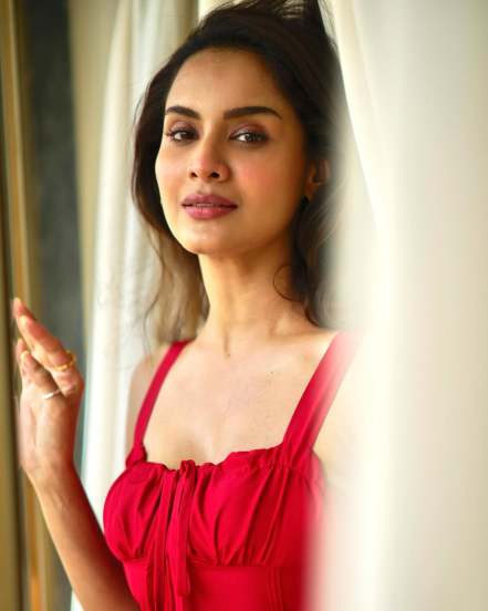 Dissha Pardeshi Red Dress Look