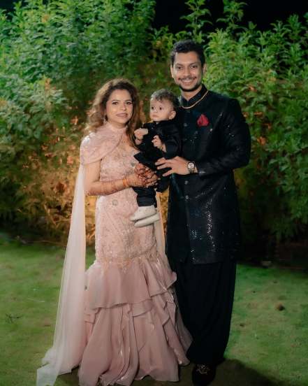 Kartiki Gaikwad Pise Golden Designer Gown