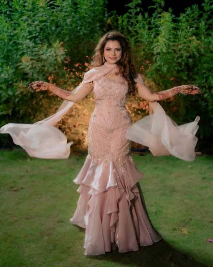 Kartiki Gaikwad Pise Golden Designer Gown