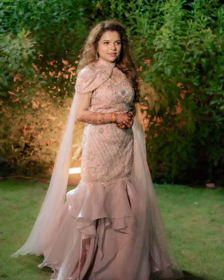 Kartiki Gaikwad Pise Golden Designer Gown