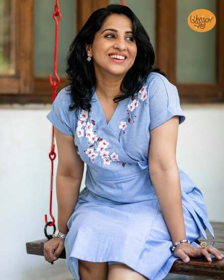 Madhurani Gokhale Blue One Piece Dress