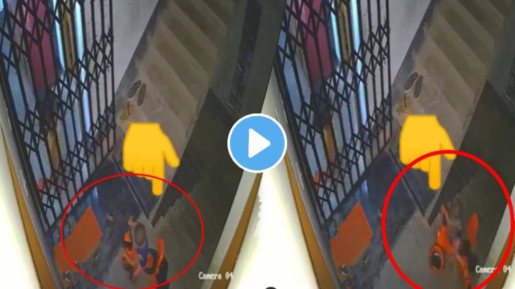 A little boy fell down the stairs while playing shocking video goes viral on social media