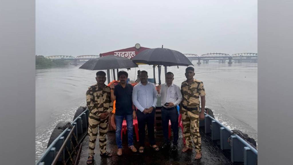 after action last week officials targeted sand mafias in Mumbra creek on Sunday