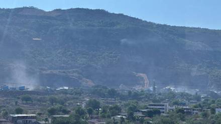 Mumbai dust from hill mines near Kharghar turbhe tunnel behind tata Hospital raises pollution risk