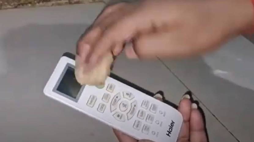 apply dough on remote before use ac