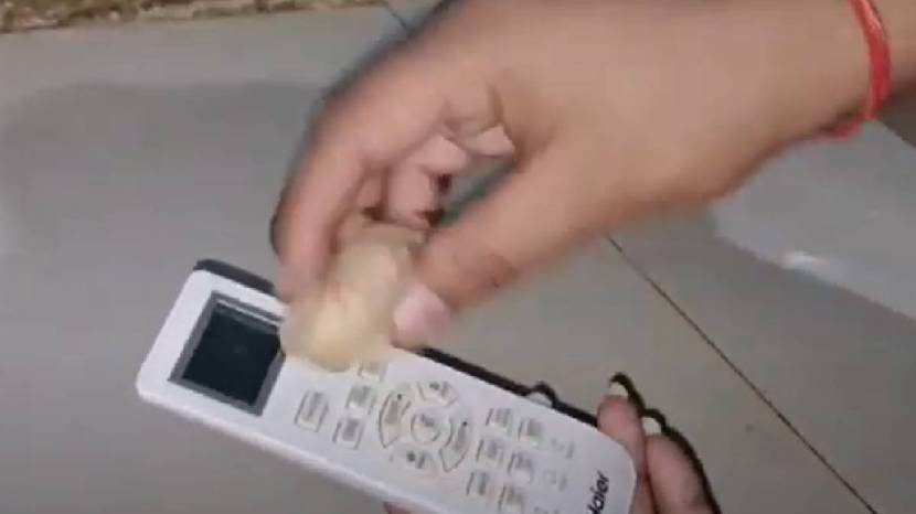 apply dough on remote before use ac