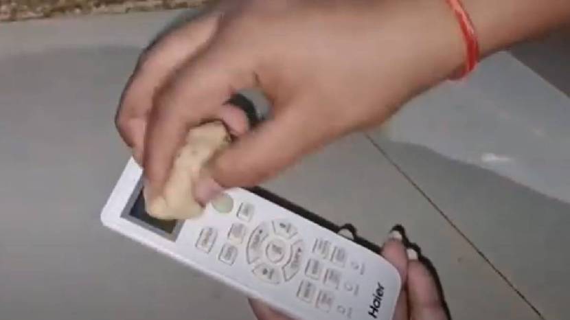 apply dough on remote before use ac