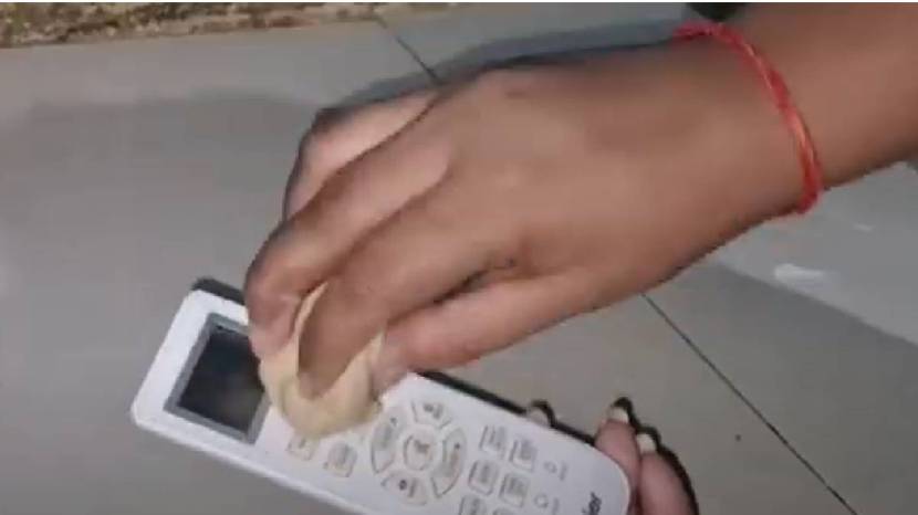 apply dough on remote before use ac