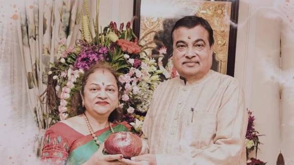 Nitin Gadkari and His Wife Kanchan Gadkari
