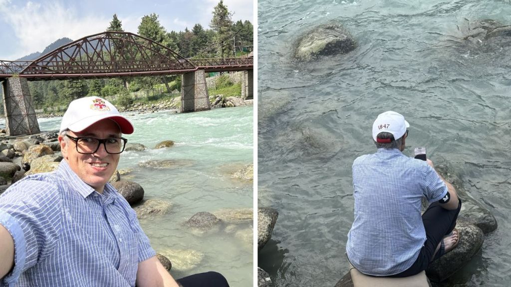 Omar Abdullah during his visit to Pahalgam. Omar Abdullah during his visit to Pahalgam.