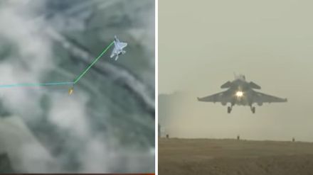 Indian Air Force SU-30 MKI jet and IGLA-S missile launcher deployed near western border