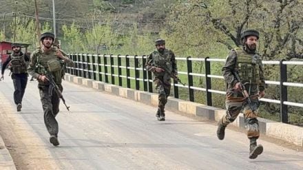 NIA officials investigating weapon cache site in Betaab Valley, Pahalgam