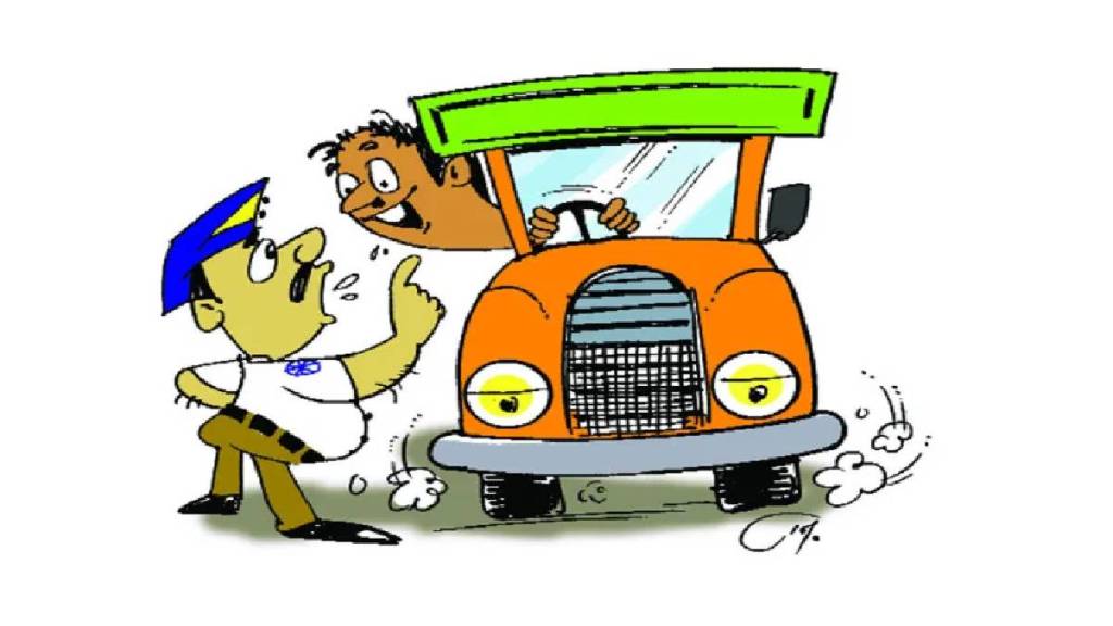 Police collect fine of Rs 79 thousands from 66 unruly drivers in Kalyan Dombivali
