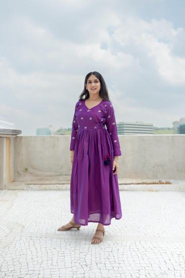 Priyadarshini Indalkar Purple Dress Look