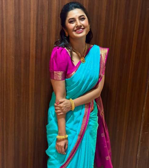 Prajakta mali saree look