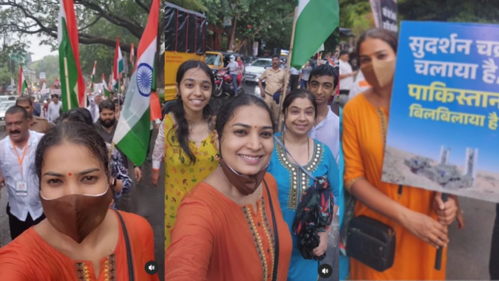 Snehal Tarde shared video of participating in Tiranga Yatra Pune