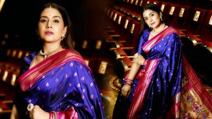 Sonali Kulkarni Paithani Saree Look