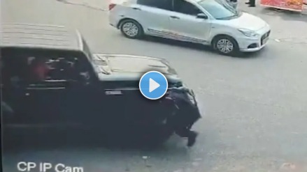 Thar SUV Runs Over Delhi Security Guard