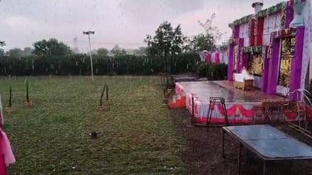 Unseasonal rains in Buldhana Hailstorm gusty winds in some places