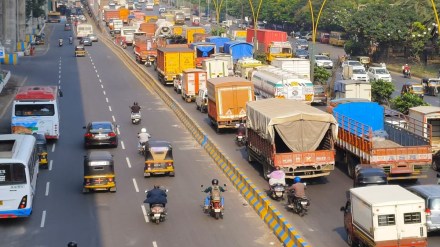 Majivada to Kopri bridge, vehicles , Traffic,