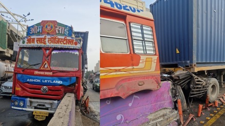 Accident on Ghodbunder Road, traffic jam from Manpada to Kasarvadavali