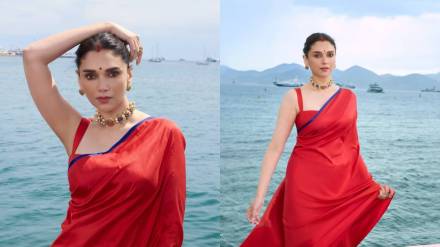Aditi Rao Hydari embraced a desi vibe as she stuns in a red sari with sindoor at Cannes Film Festiva