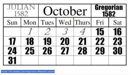 1582 Erased 10 Days from History