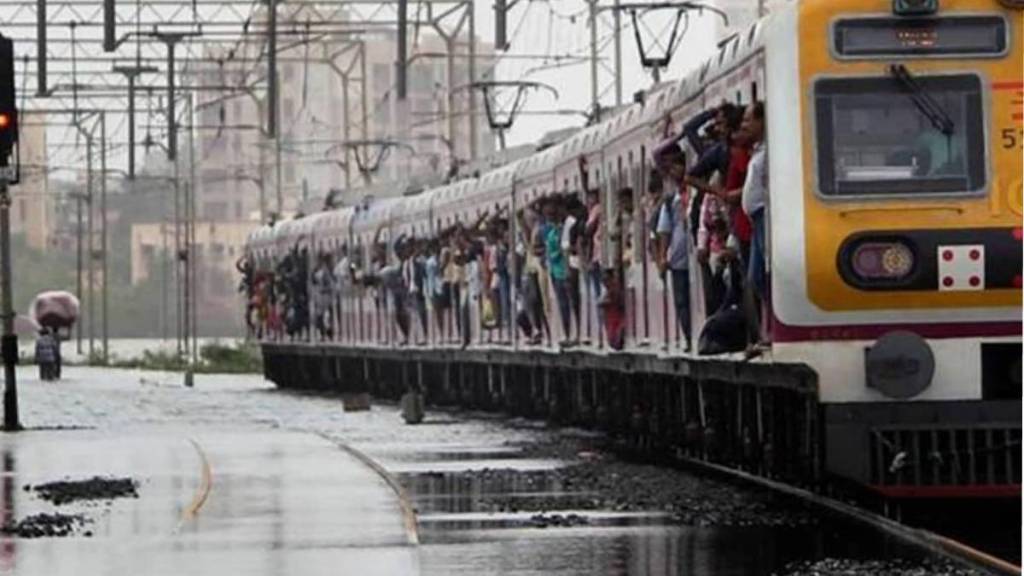 Central Railway Local Train Services Heavy Rain
