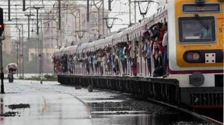 Central Railway Local Train Services Heavy Rain
