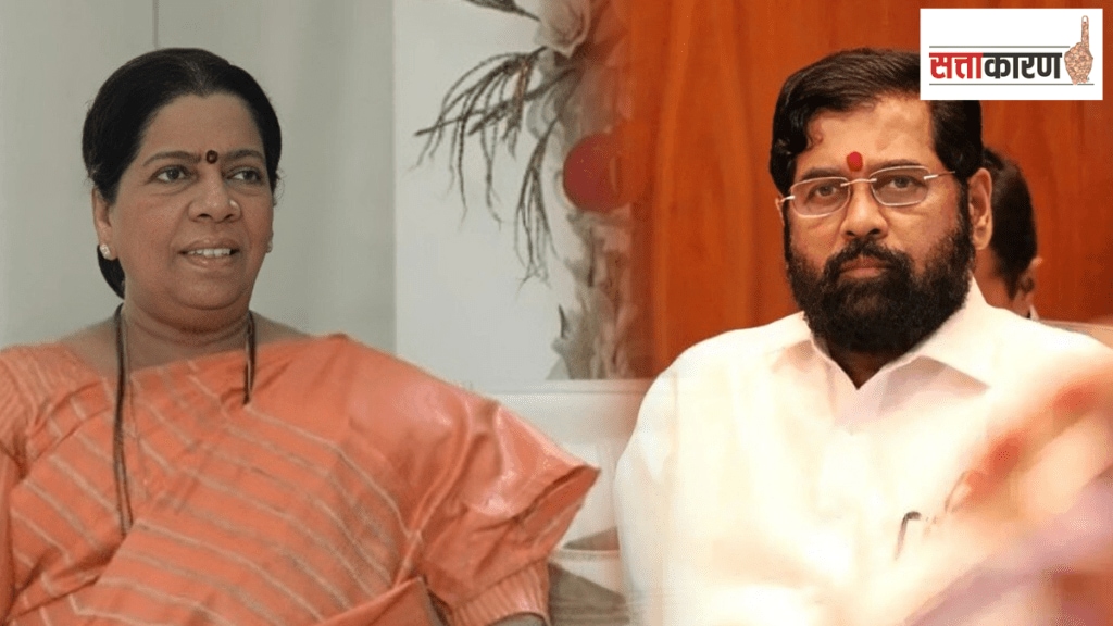 Dispute between Ganesh naik and Eknath shinde Leaders of the Shinde group were again seen supporting Manda Mhatre in the Dada-Tai dispute