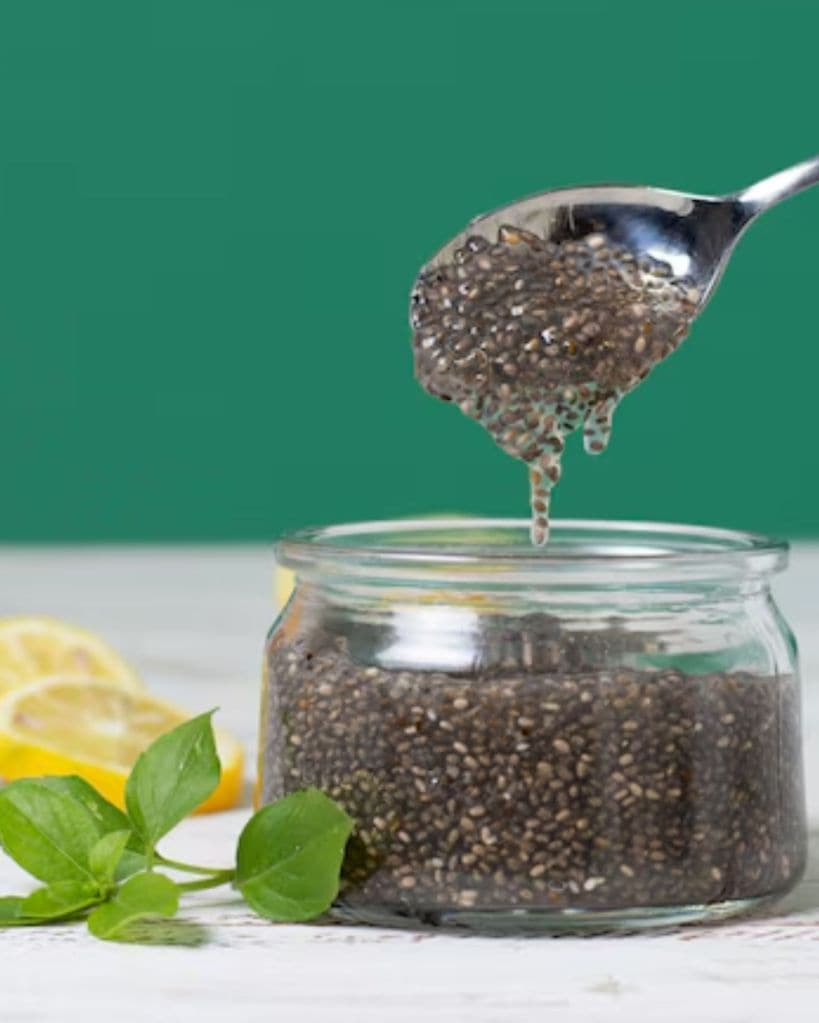 Chia seeds and lemon water