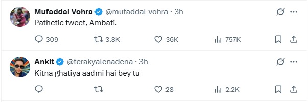 Fans Reply on Ambati Rayudu Tweet