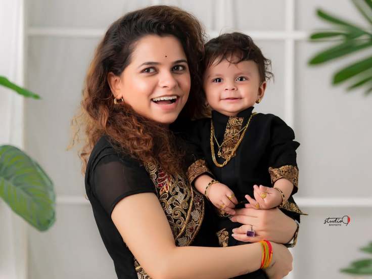 kartiki gaikwad baby boy first birthday