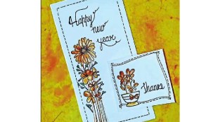 Loksatta lokrang Greeting cards colored in turmeric and coffee