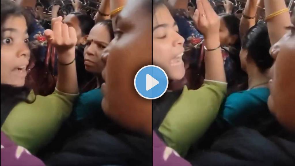 mumbai local woman fight video viral