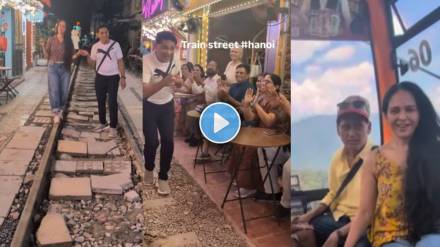 aishwarya and avinash narkar trip to hanoi train street