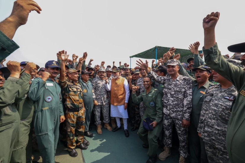 pm narendra modi adampur airbase visit photos