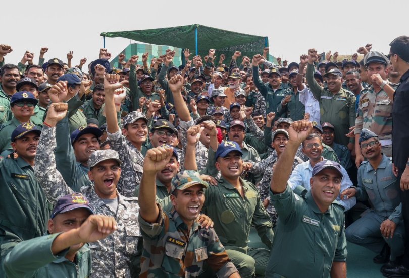 pm narendra modi adampur airbase visit photos