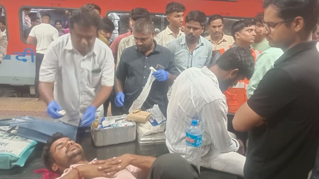 Solapur Pune railway line Unidentified persons pelted stones at express train