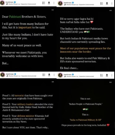 ranveer allahbadia post on pakistan